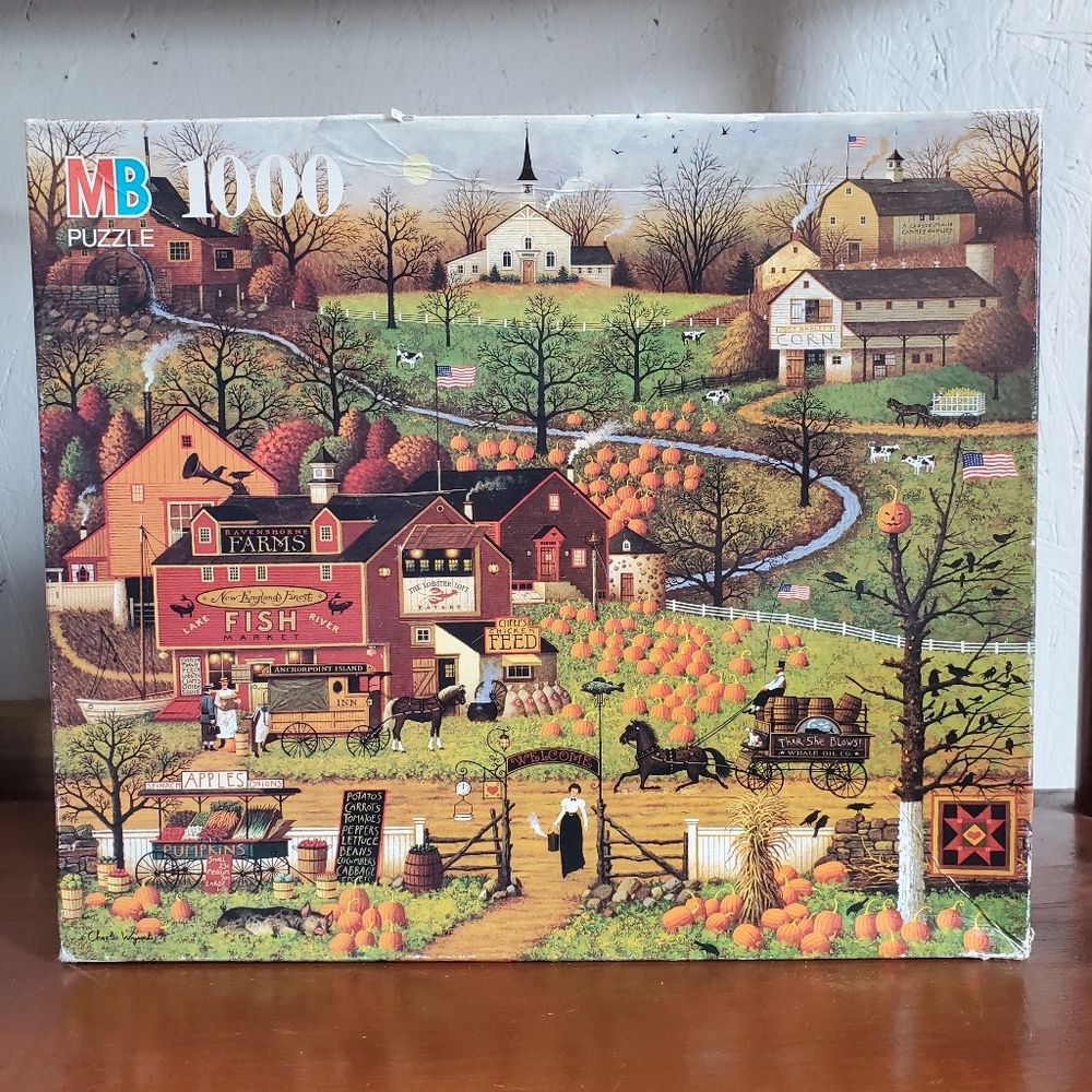 MB 1000-piece Puzzle | Charles Wysocki - Black Birds Roost at Mill Creek